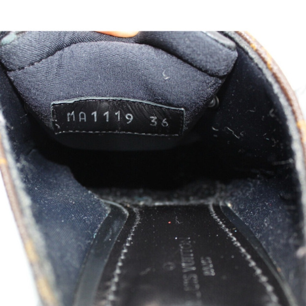 LOUIS VUITTON Beaubourg Open Back Derby Platform Clogs Shoes Sz 36 - Picture 6 of 7